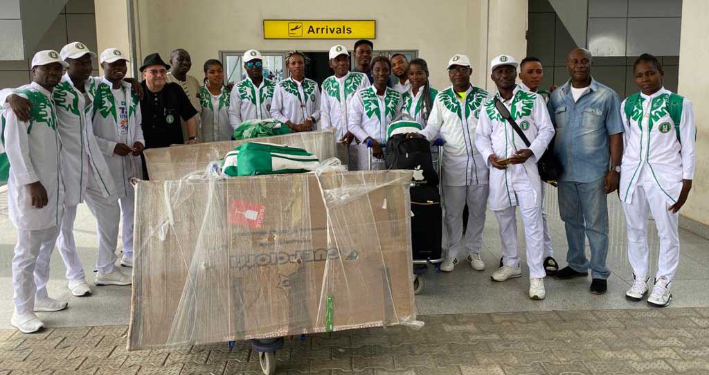 Cycling federation of Nigeria team departing for Cairo Egypt for Track Africa Championship